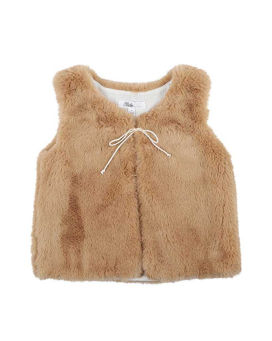 BEBE Faye Faux Fur Vest 3-7Y