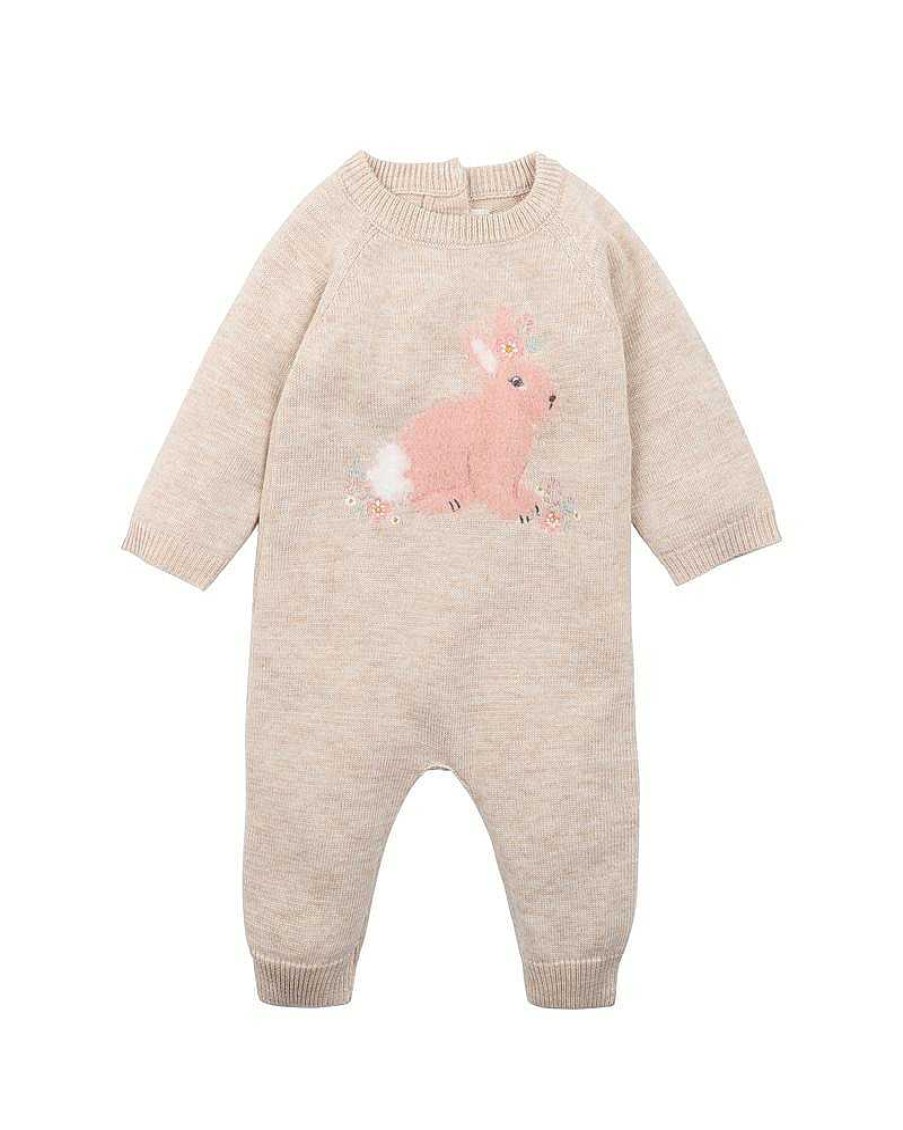 BEBE Olive Bunny Knitted Romper