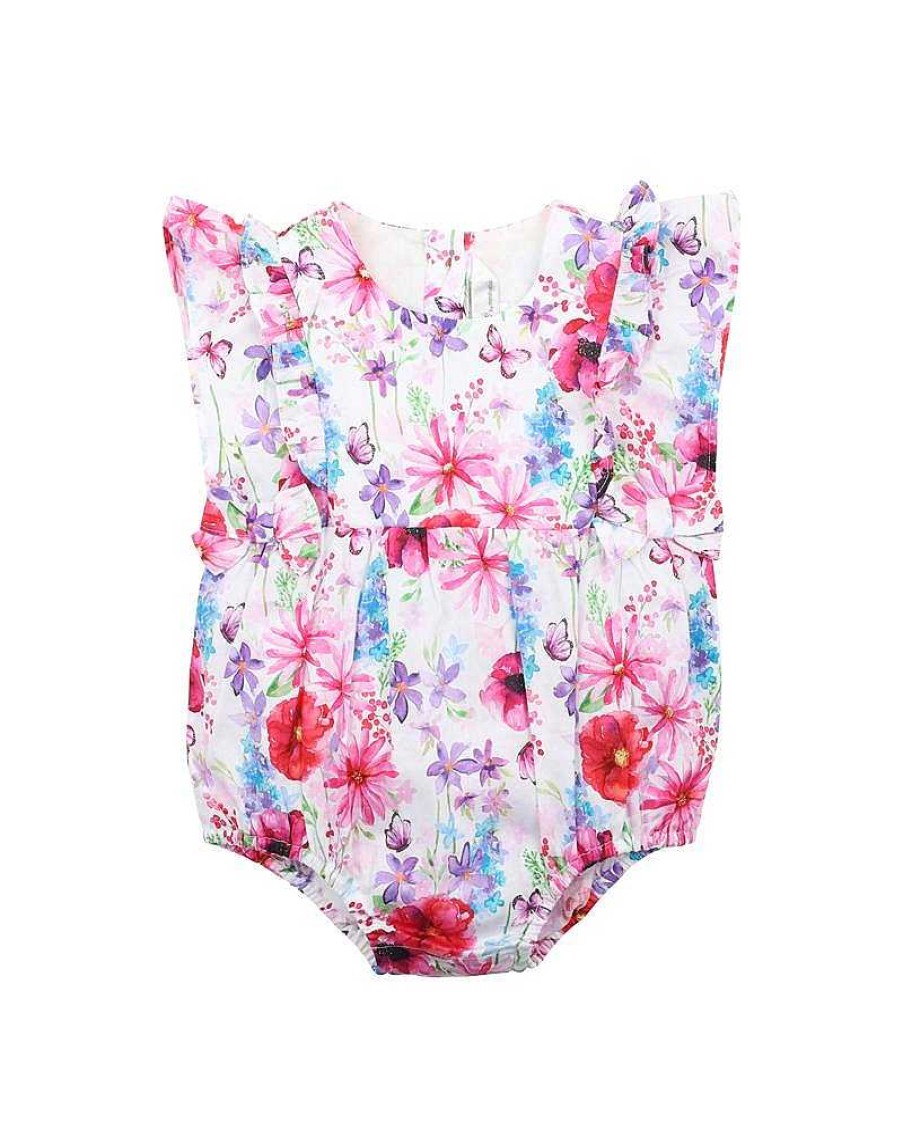 BEBE Sadie Floral Frill Bodysuit