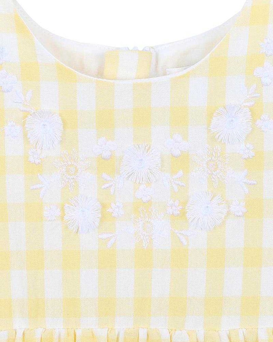 Minihaha Peggy Embroidered Gingham Dress