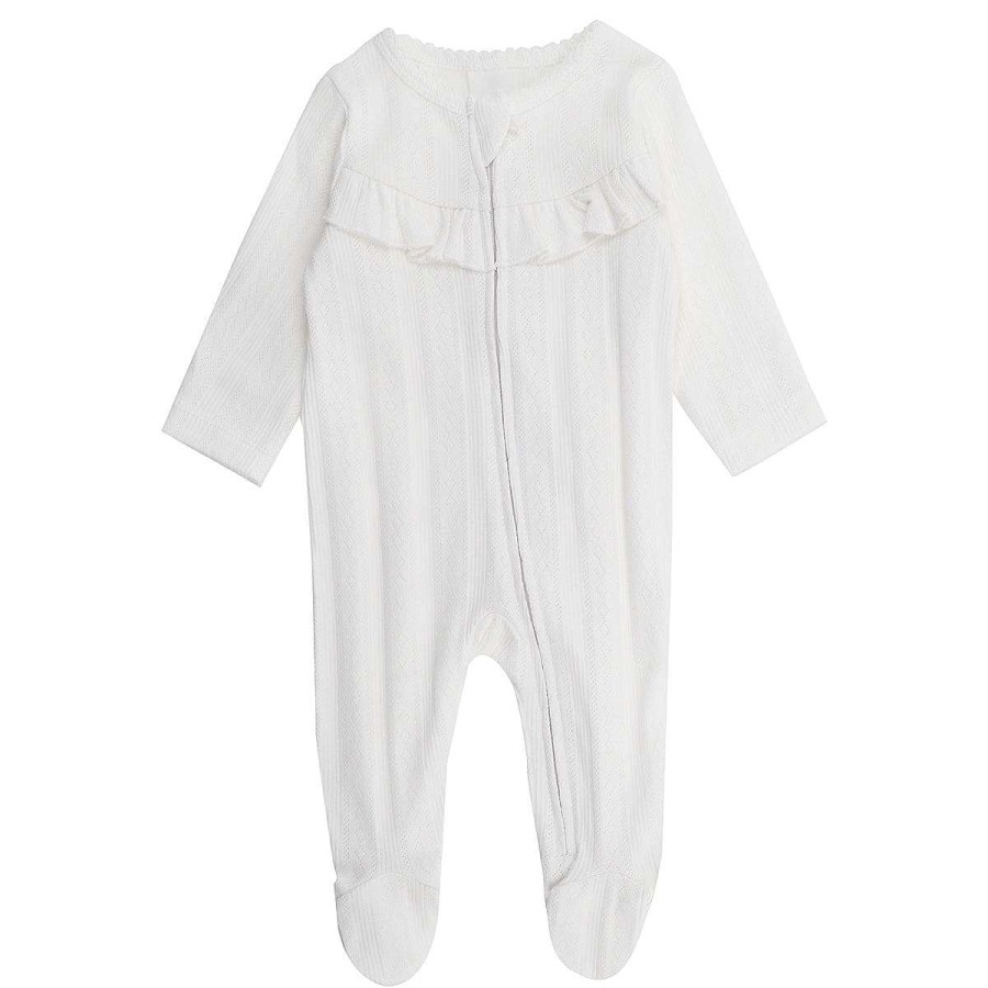 WHITE LABEL Cloud Pointelle Onesie