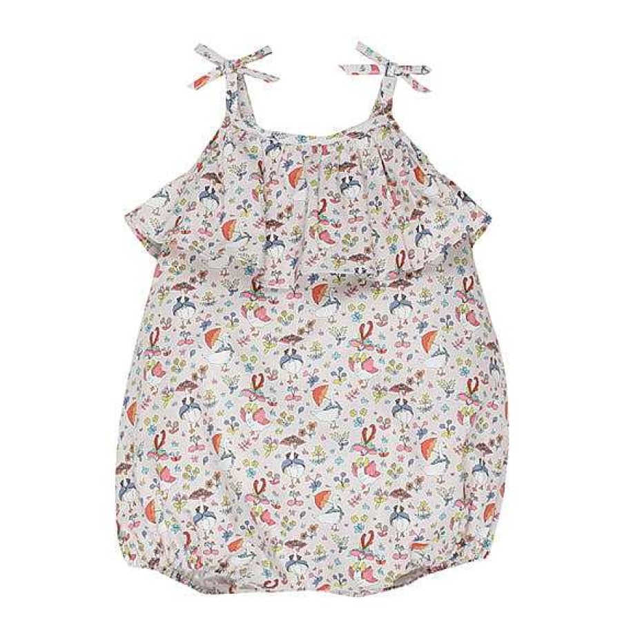 BÉBÉ Liberty Woven Frill Romper