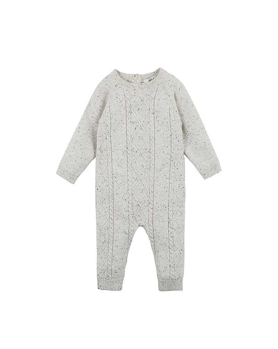 BEBE Blair Cable Knit Romper