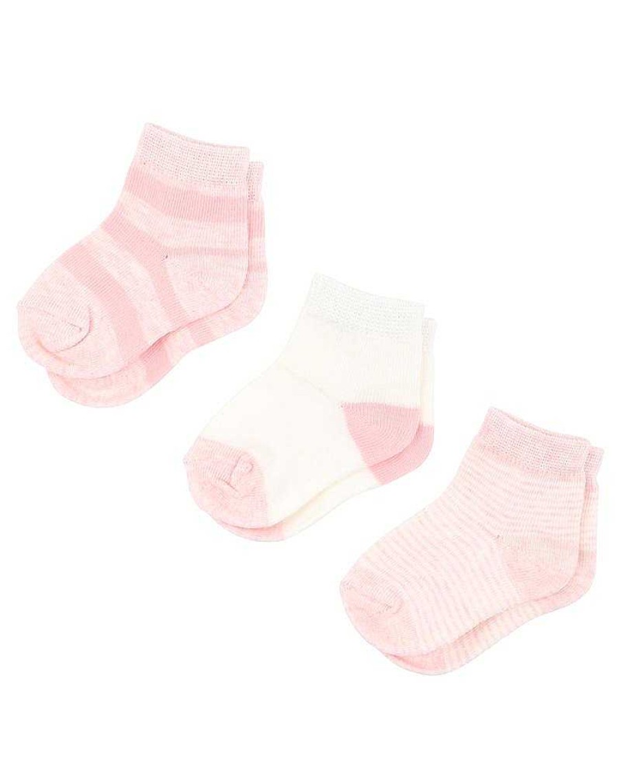 MINIHAHA 3 Pk Socks - Pink Multi