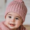 FOX & FINCH Pink Rib Beanie