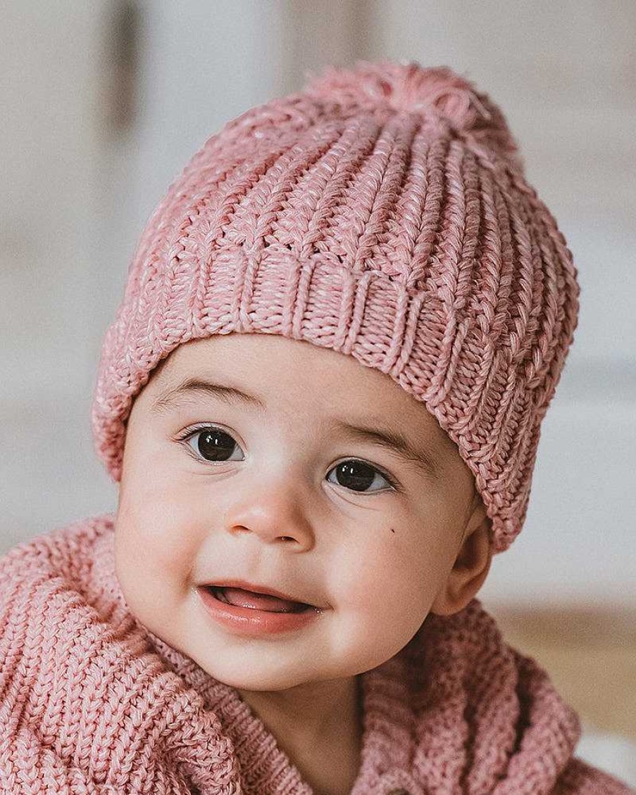 FOX & FINCH Pink Rib Beanie