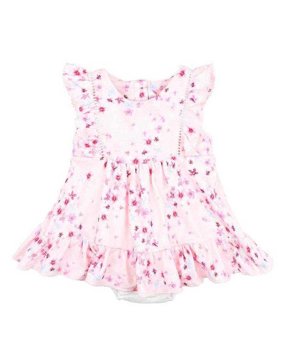 BEBE Sadie Ditsy Overlay Dress