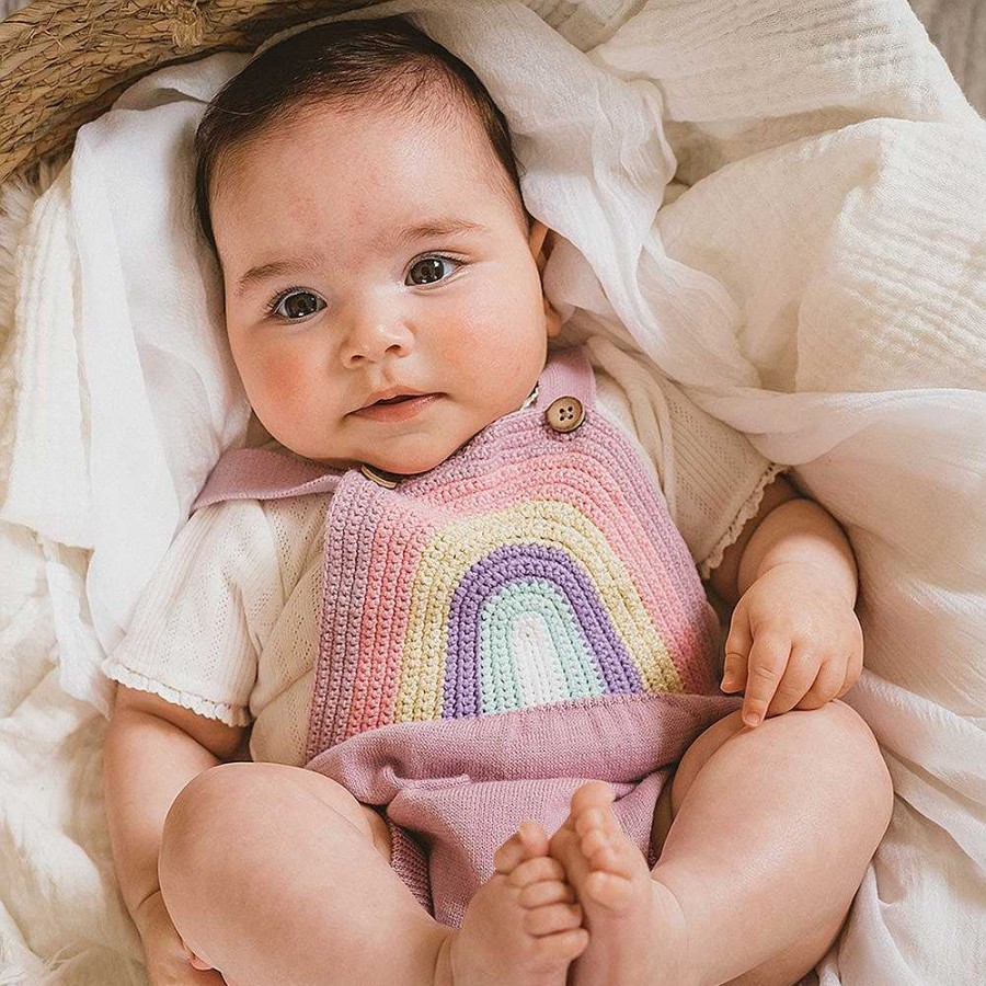 BÉBÉ Hana Knit Rainbow Bodysuit