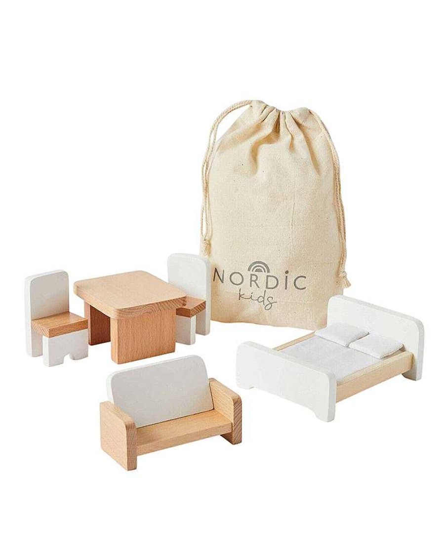 PILBEAN LIVING Wooden Doll House Furniture