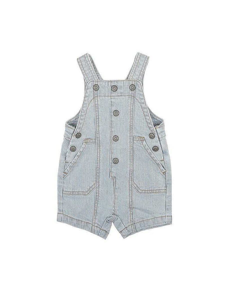 BEBE Indigo Stripe Overall