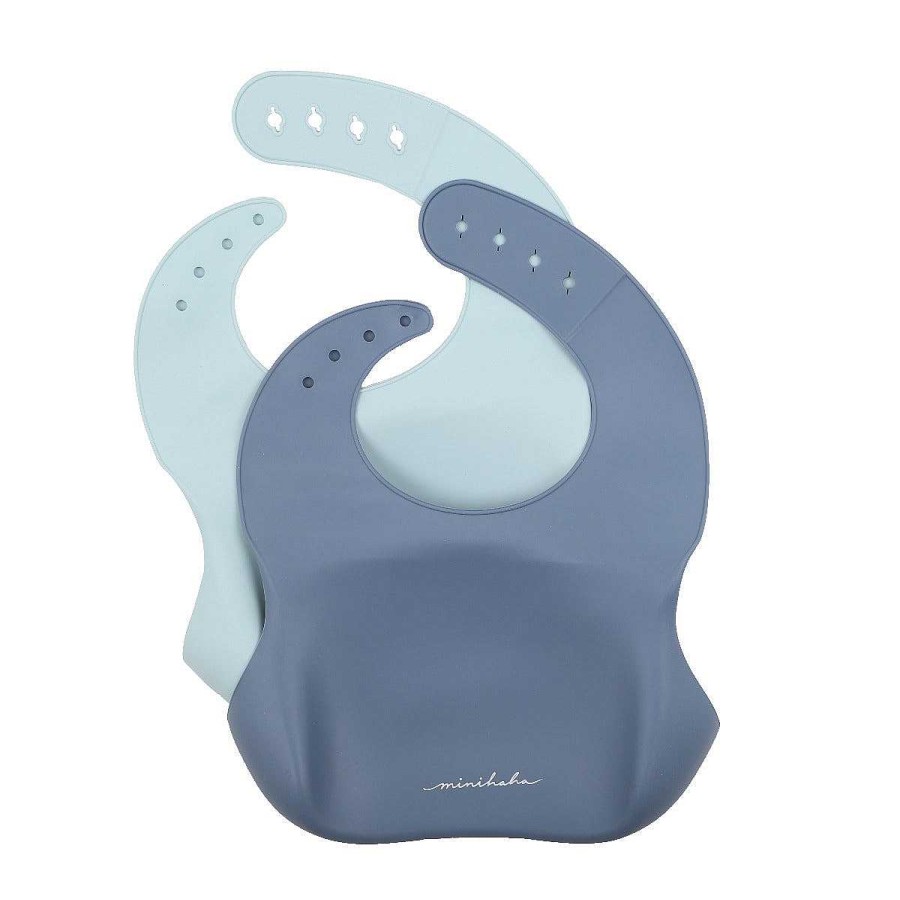 MINIHAHA ACCESSORIES Blue Shades Silicone Bibs 2 Pack