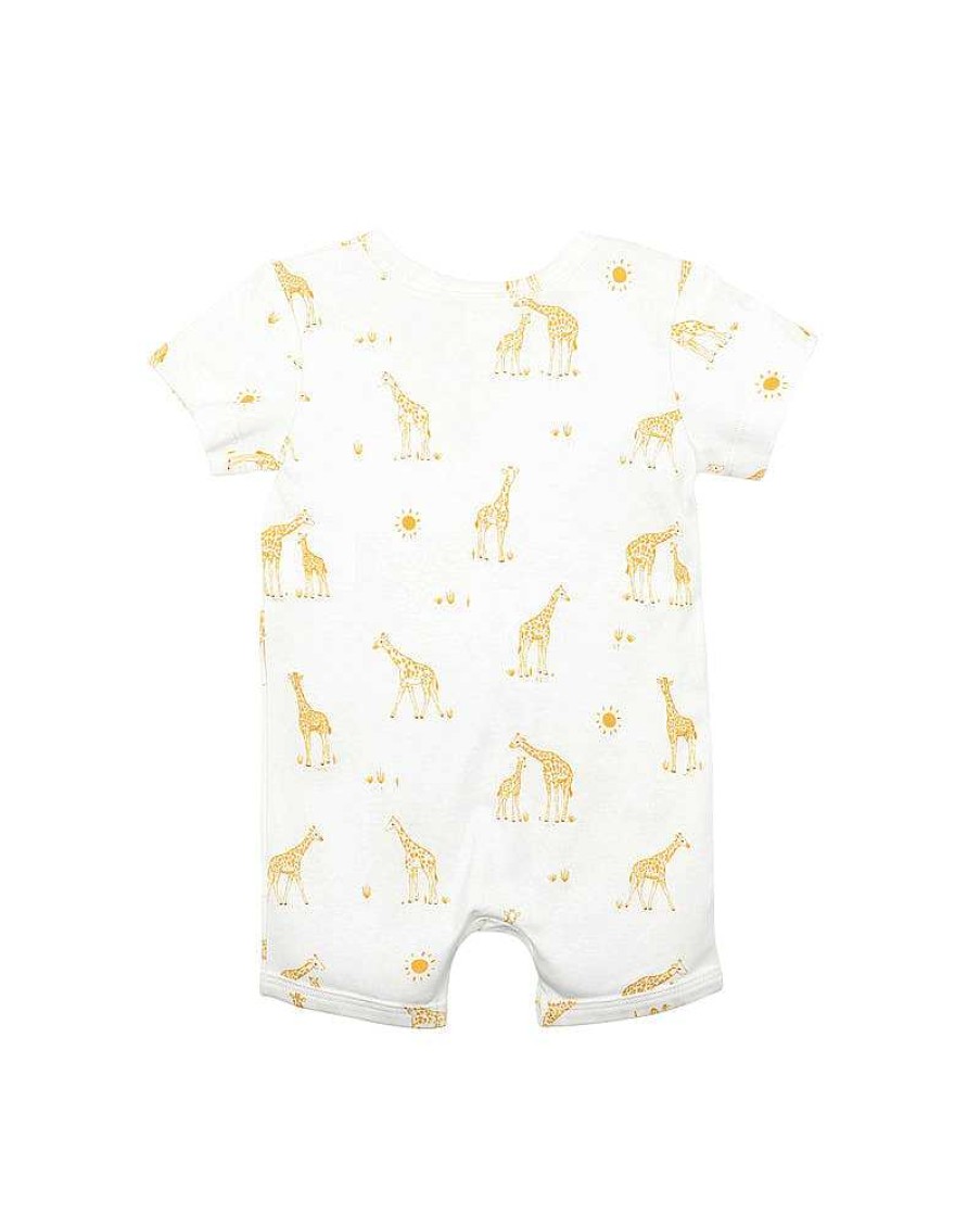 BEBE WHITE LABEL ORGANIC Giraffe Organic Ss Romper