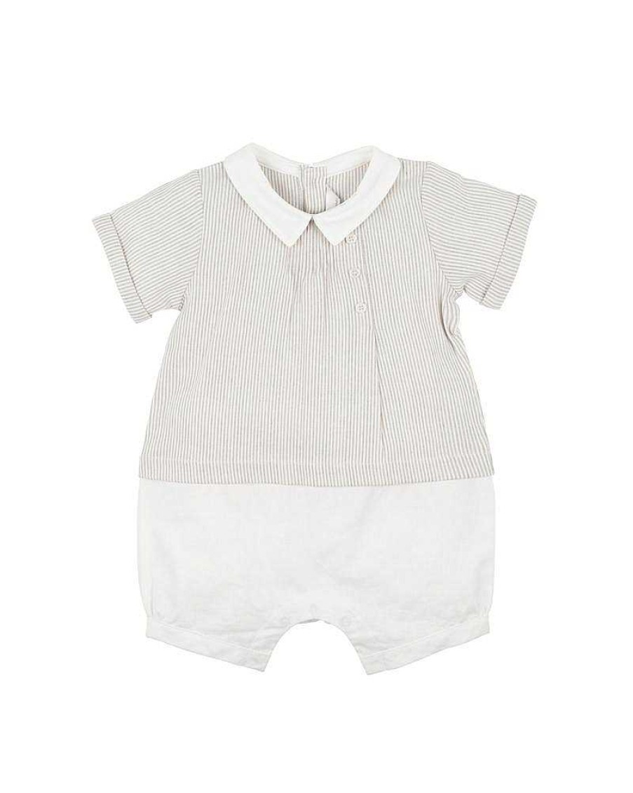 BEBE Jude Pintuck Shirt Romper