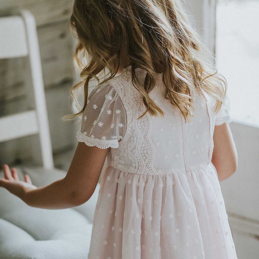 BÉBÉ Short Sleeve Lace Dress