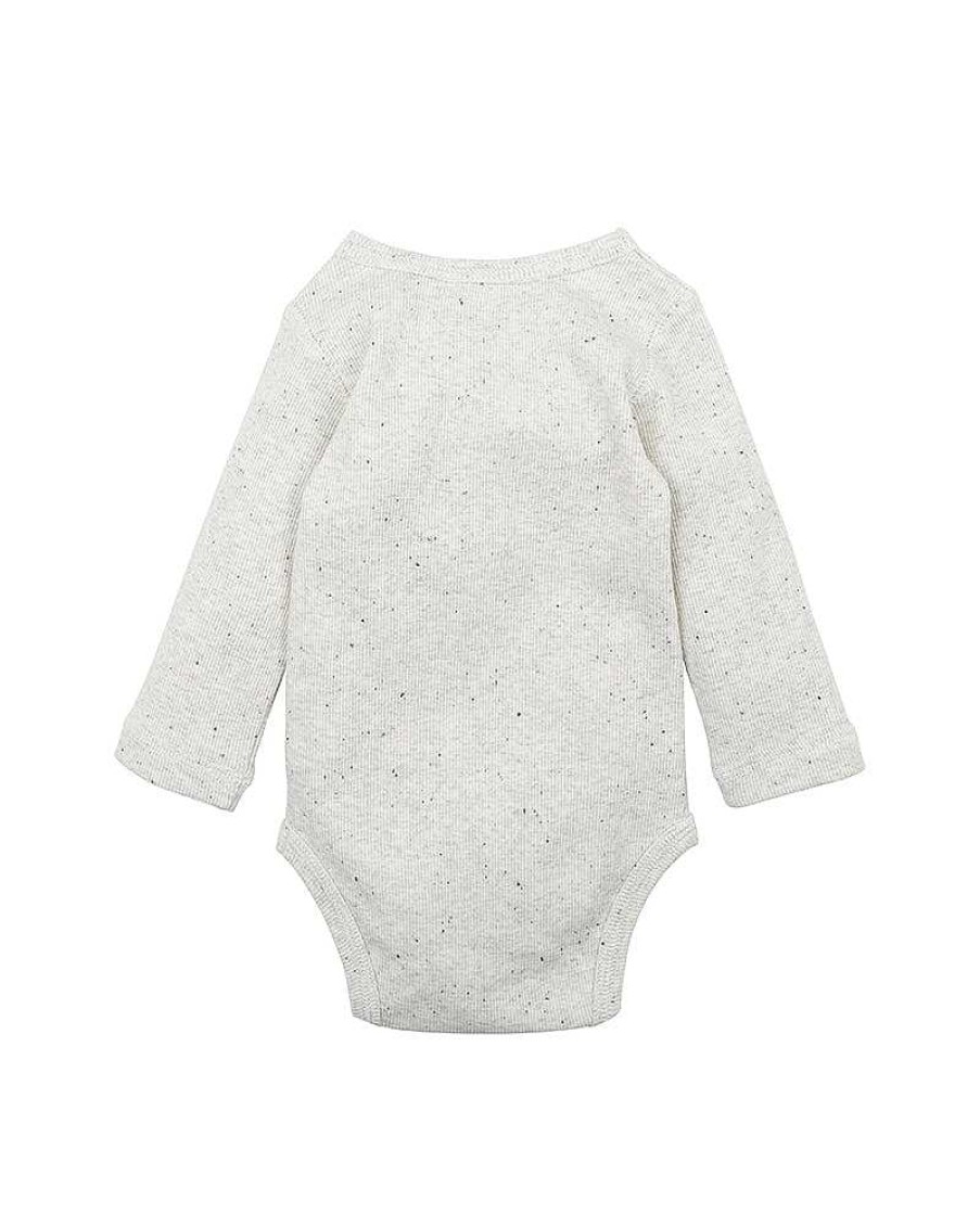 BEBE Blue Speckle Rib Bodysuit