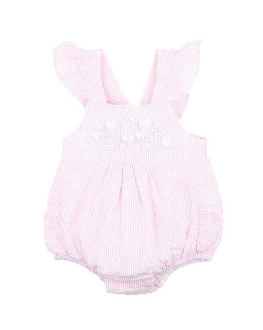 BEBE Sadie Woven Stripe Romper