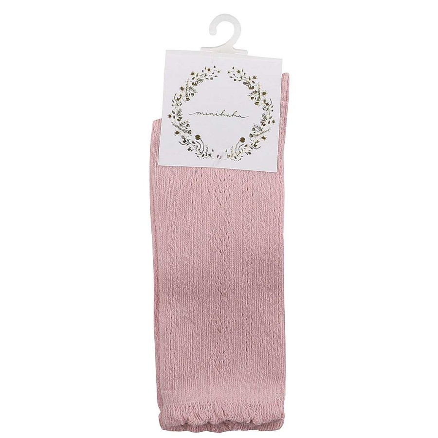 MINIHAHA ACCESSORIES Dusky Pink Pointelle Knee Highs