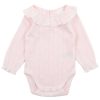 WHITE LABEL Pink Pointelle Ls Bodysuit