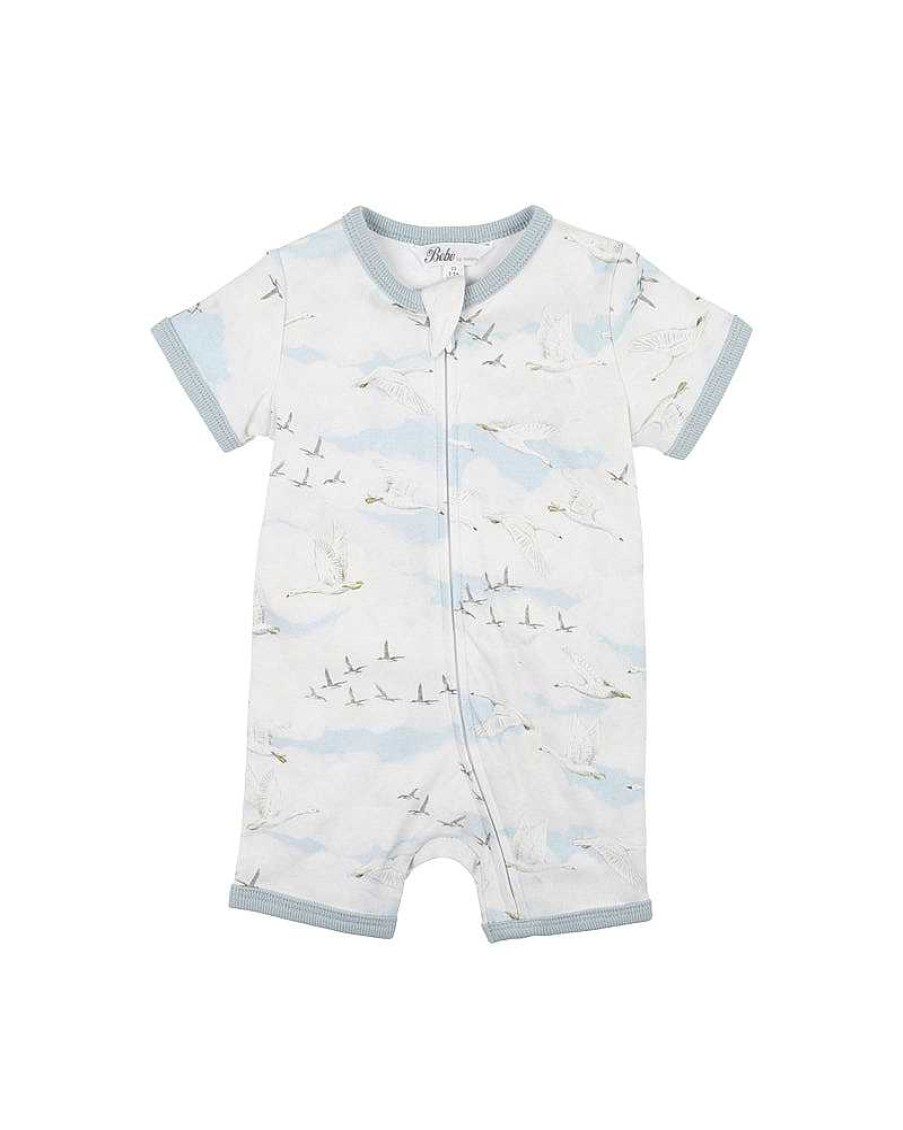 BEBE Calvin Ss Zip Romper