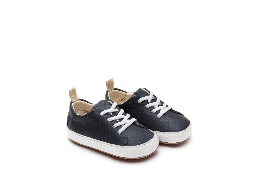 TIP TOEY JOEY White Navy Leather Runner Shoe