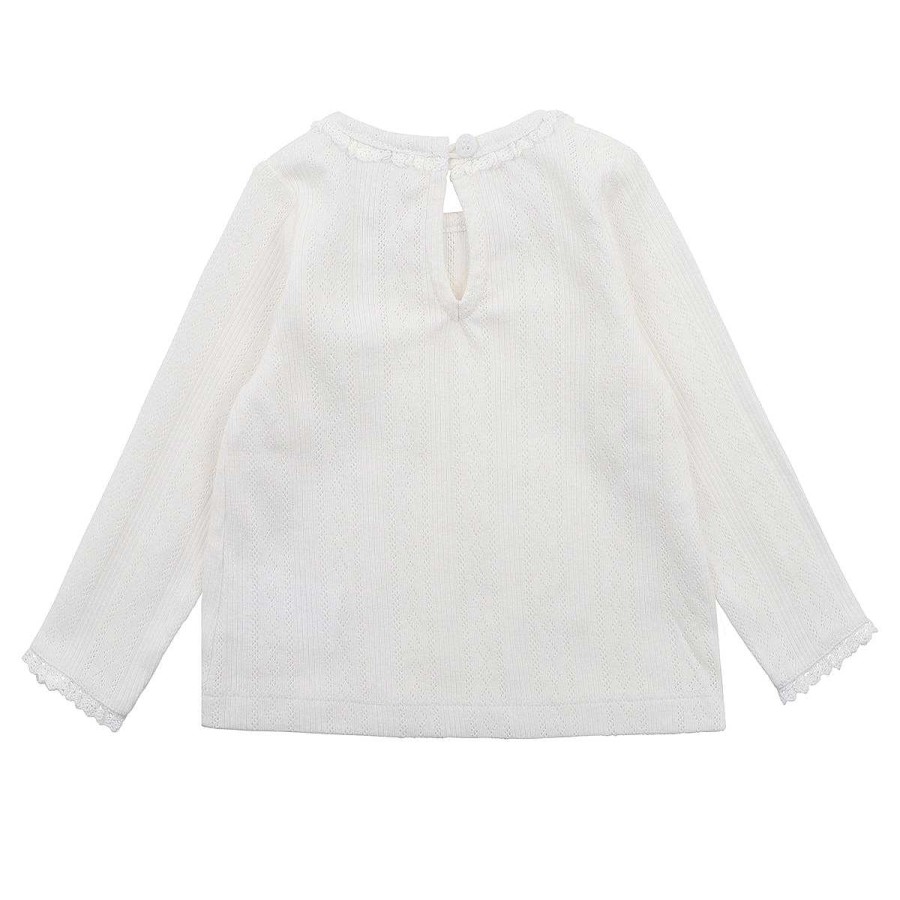 WHITE LABEL Cloud Pointelle Ls Tee