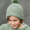 BEBE Green Cable Beanie