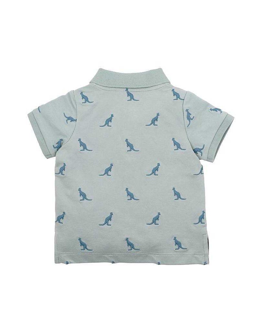 BEBE Atticus Kangaroo Embroidered Polo Top