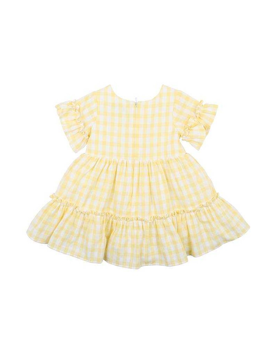 Minihaha Peggy Embroidered Gingham Dress