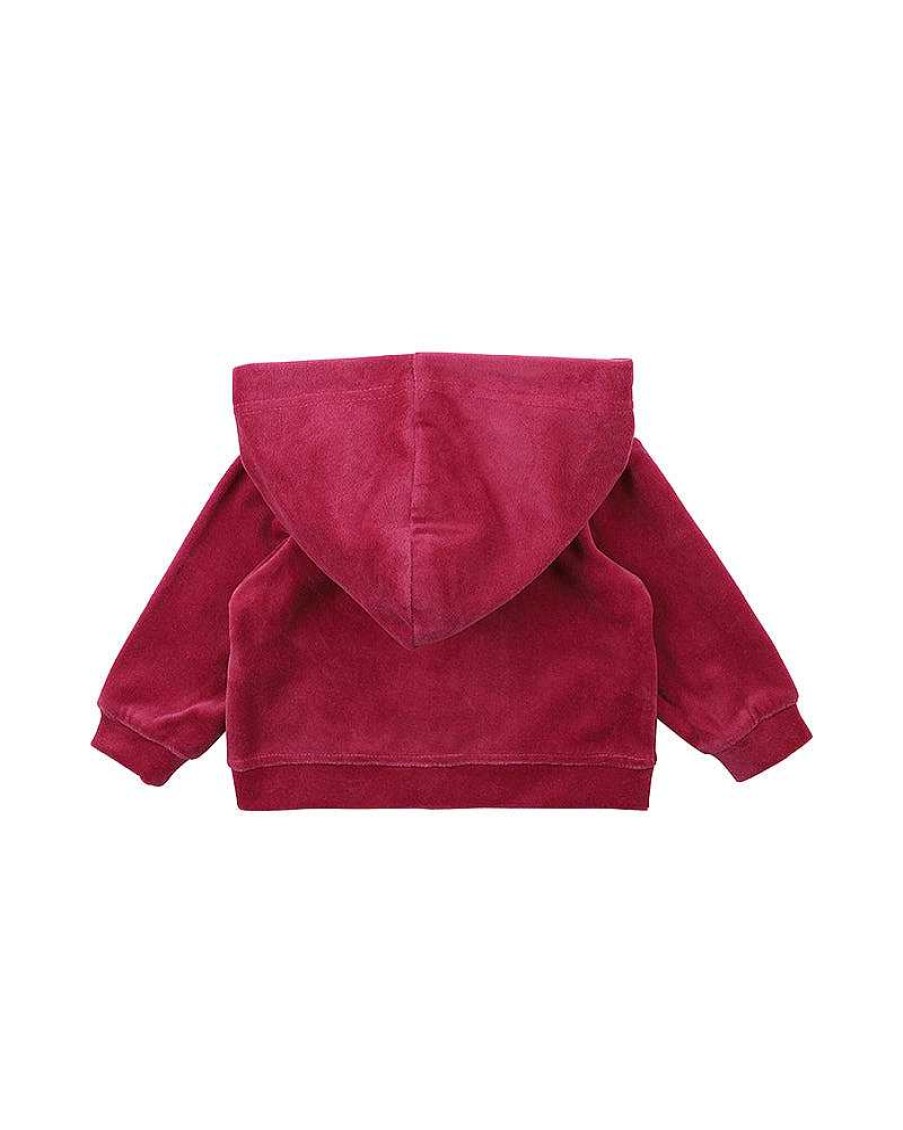 BEBE Lucie Velour Zip Hoodie