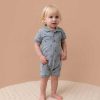 BEBE Atticus Kangaroo Embroidered Polo Romper