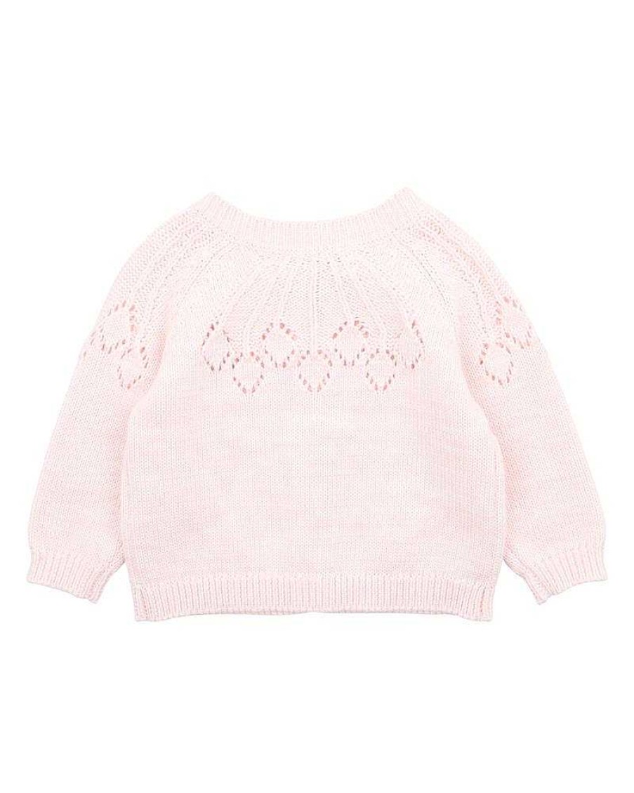 BEBE Ciara Needle Out Knitted Cardigan