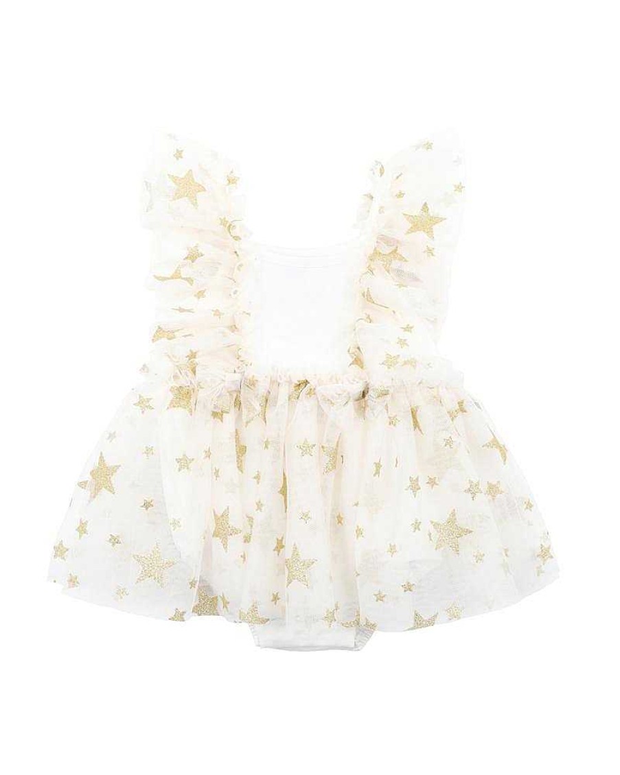 BEBE Party Glitter Star Overlay Dress