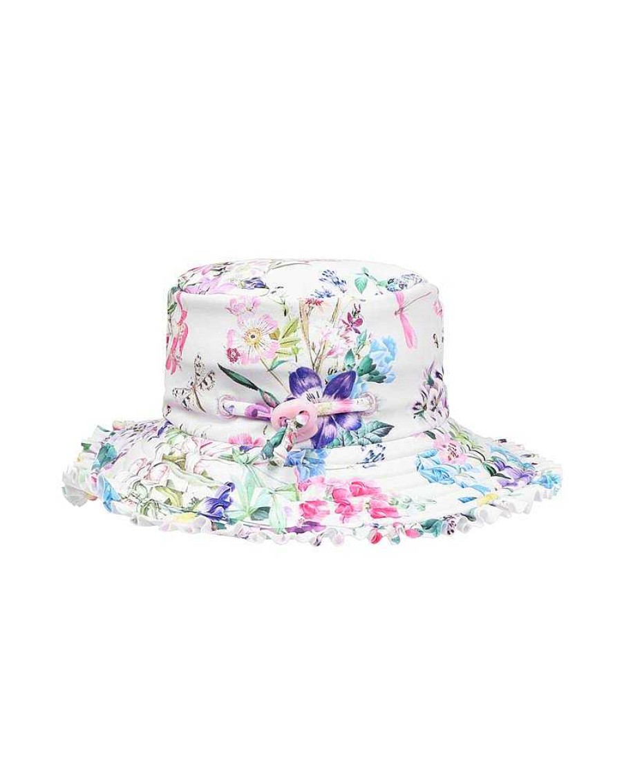 MINIHAHA Allegra White Print Sun Hat