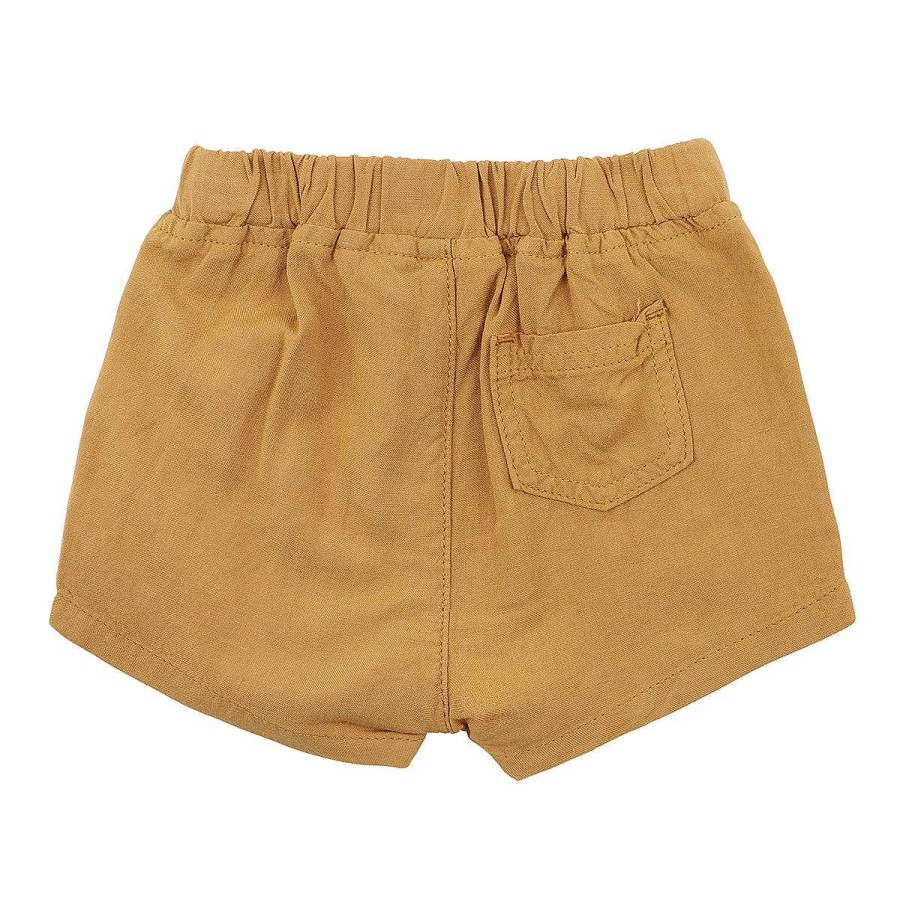 BÉBÉ Mustard Linen Shorts