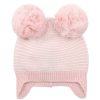 BEBE Ciara Stripe Pom Pom Knitted Beanie