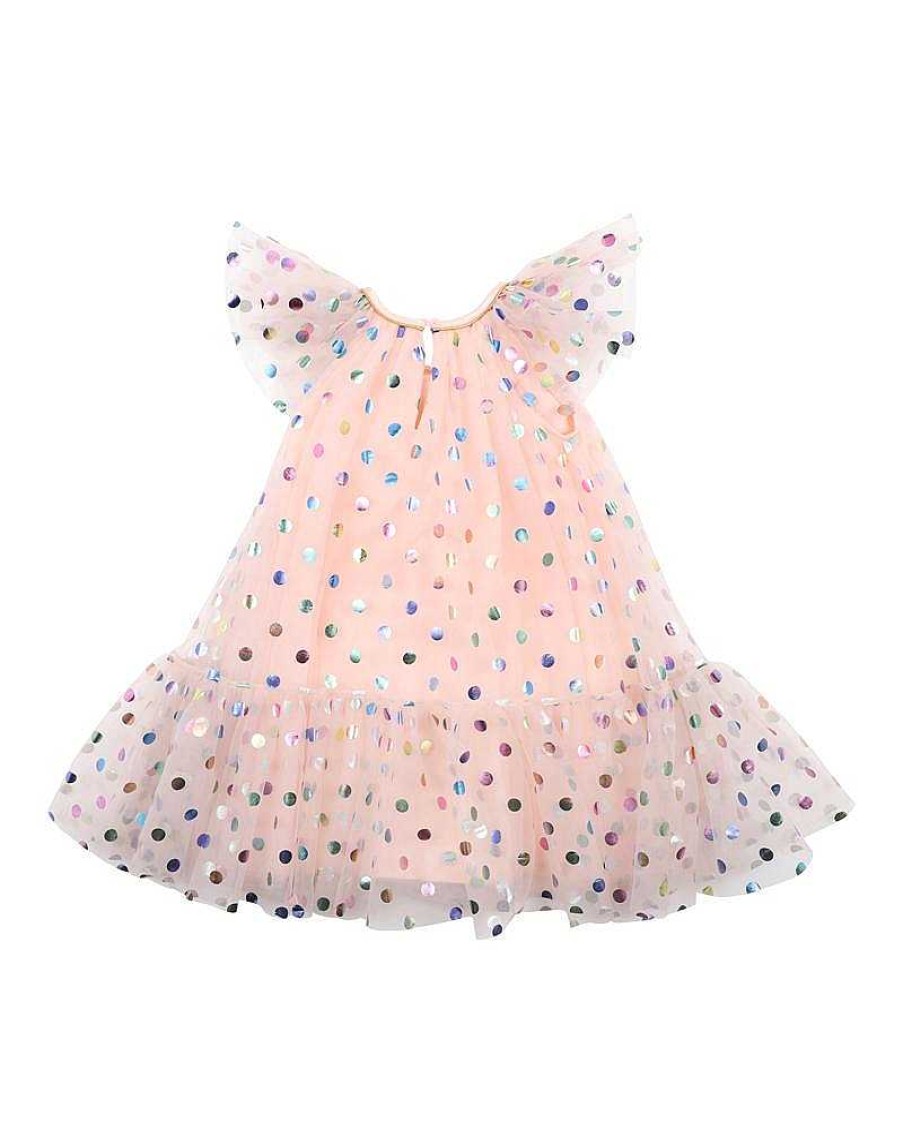 BEBE Party Spot Tulle Dress 3-7Yrs