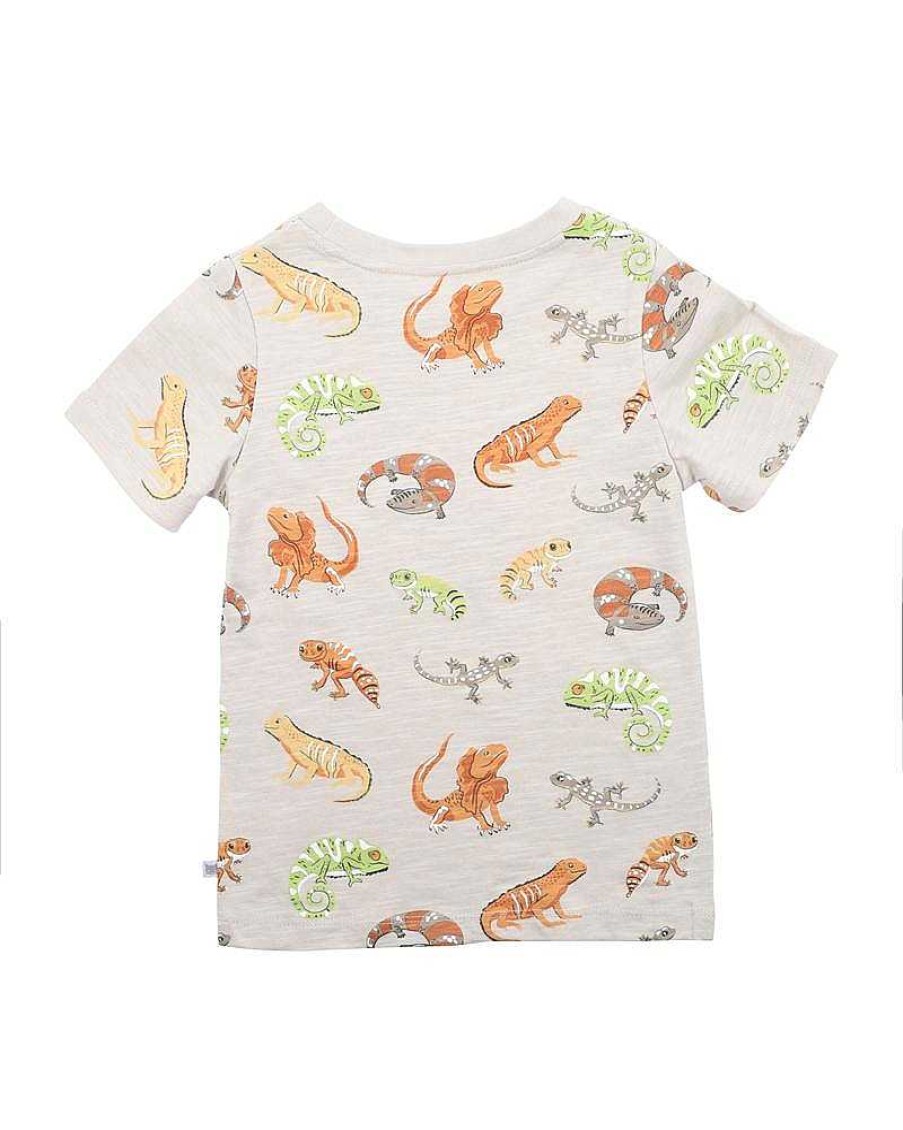 FOX & FINCH Lizard Print Tee 3-7Yrs