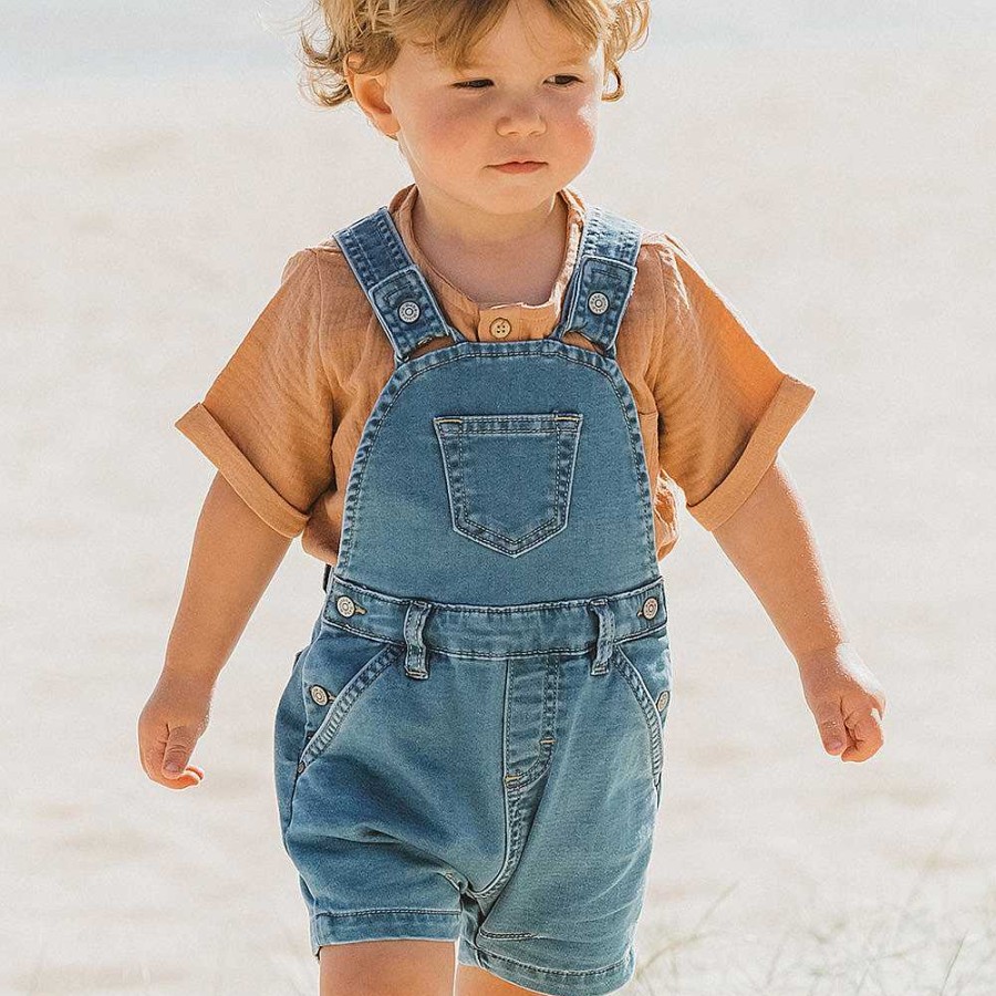 BÉBÉ Boys Denim Shortalls