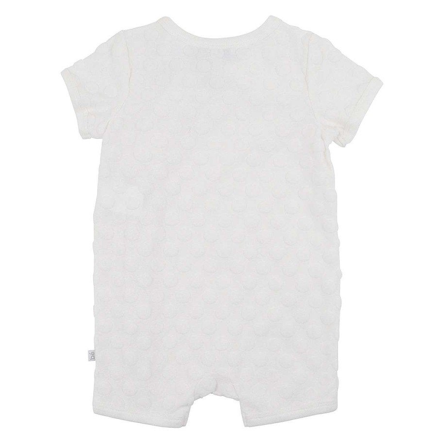 BÉBÉ Spot Layette Short Sleeve Romper