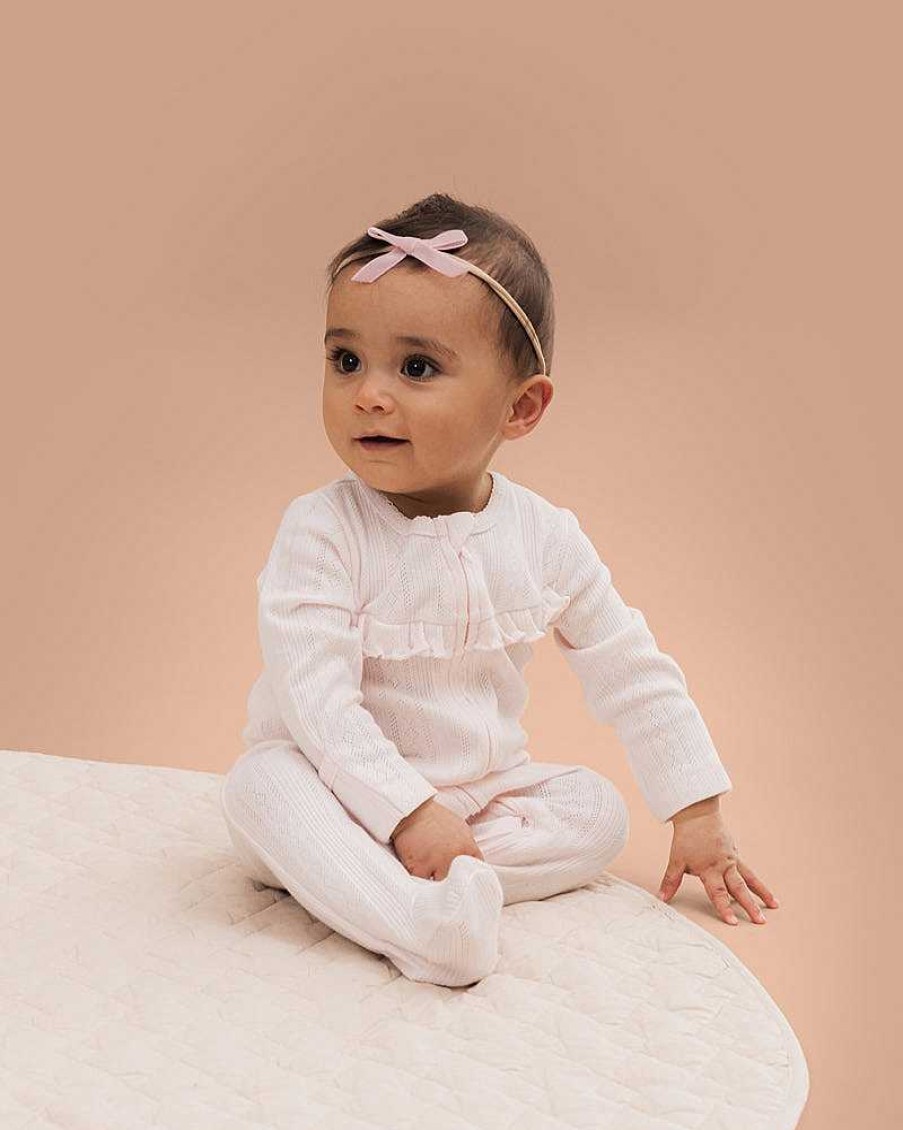 WHITE LABEL Pink Pointelle Onesie