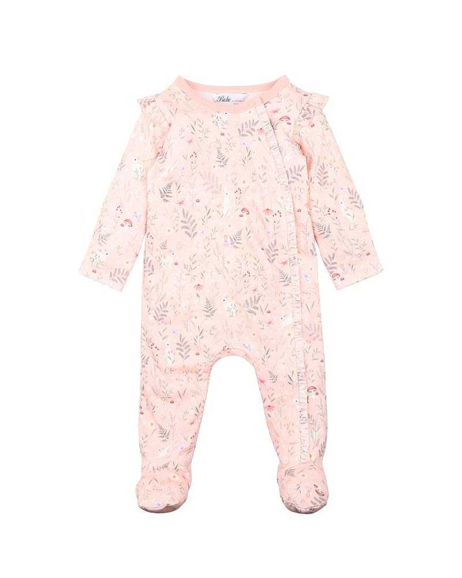 BEBE Ciara Print Ls Zip Onesie