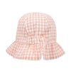 BEBE Hallie Pumpkin Check Sun Hat