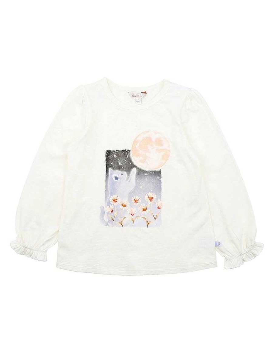 FOX & FINCH Midnight Daisy Cat Tee 3-7 Yrs