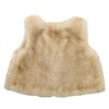 BEBE Pom Pom Faux Fur Vest