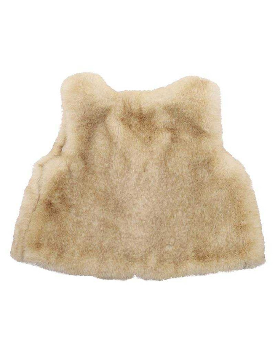 BEBE Pom Pom Faux Fur Vest