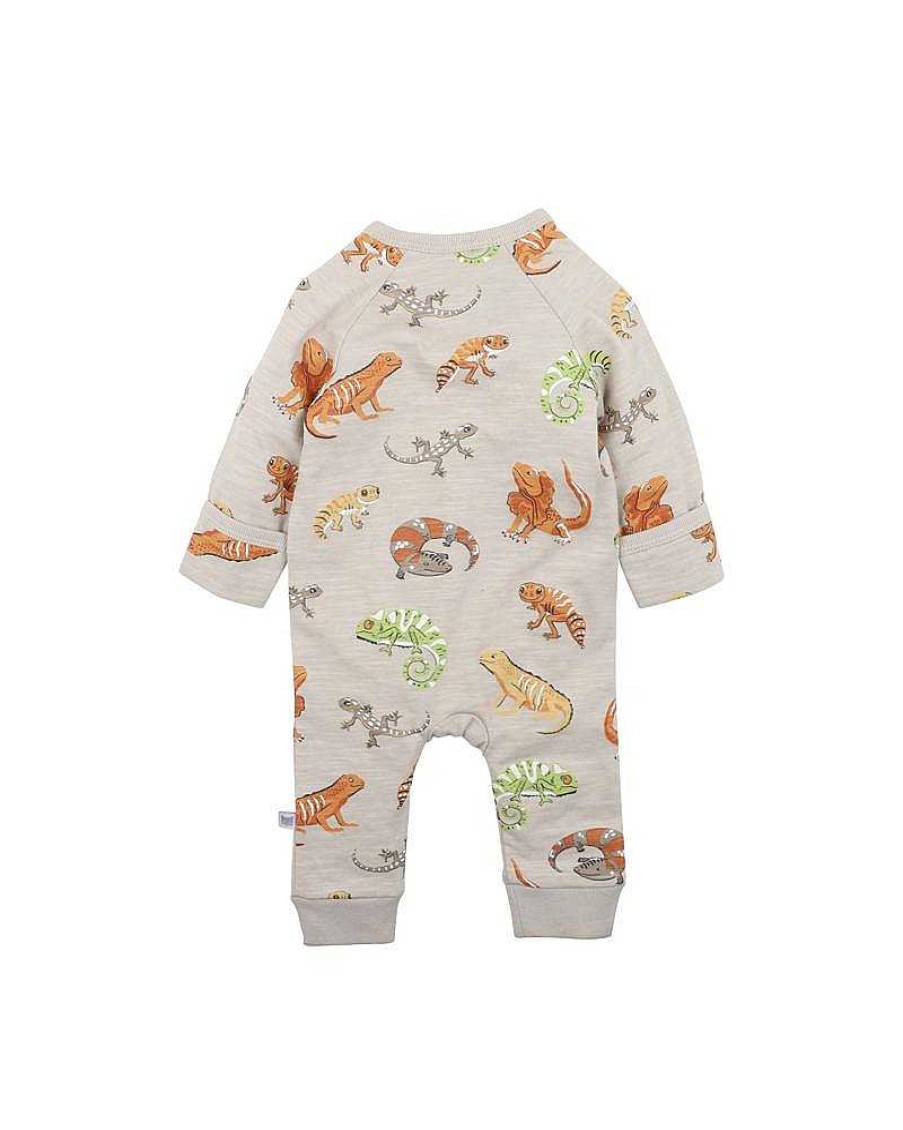 FOX & FINCH Lounging Lizard Ls Zip Romper