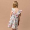 FOX & FINCH Budgie Blue Floral Dress 3-7Yrs