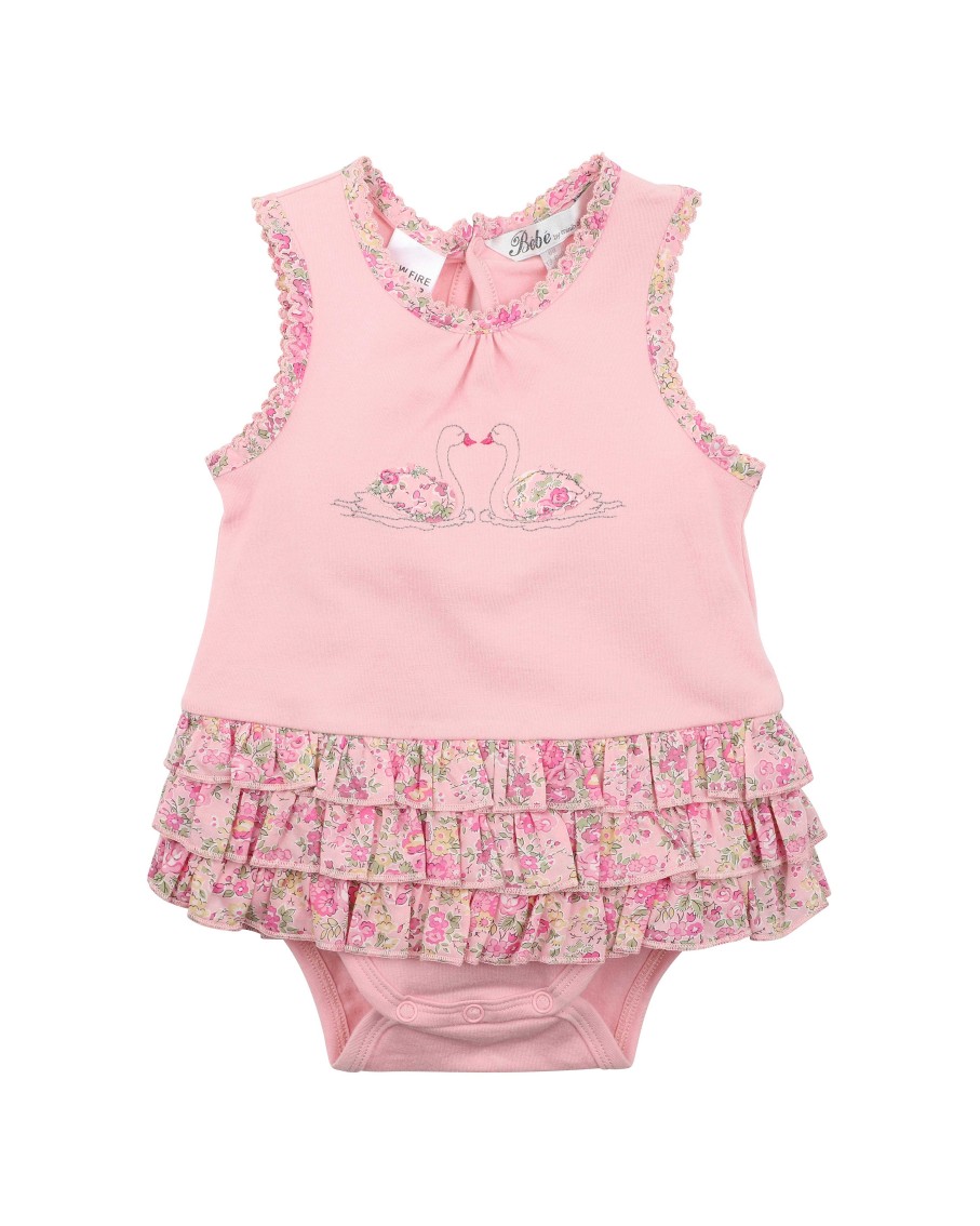 BÉBÉ Liberty Pale Pink Romper