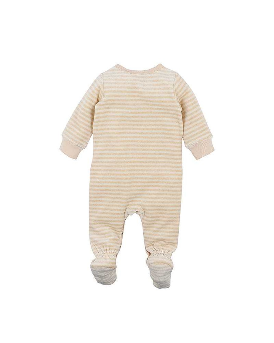 Minihaha Scout Stripe Velour Onesie