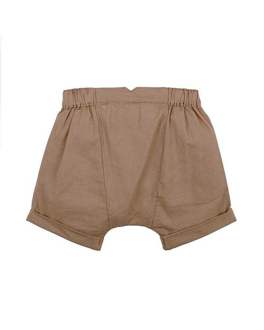 BEBE Mocha Linen Blend Shorts